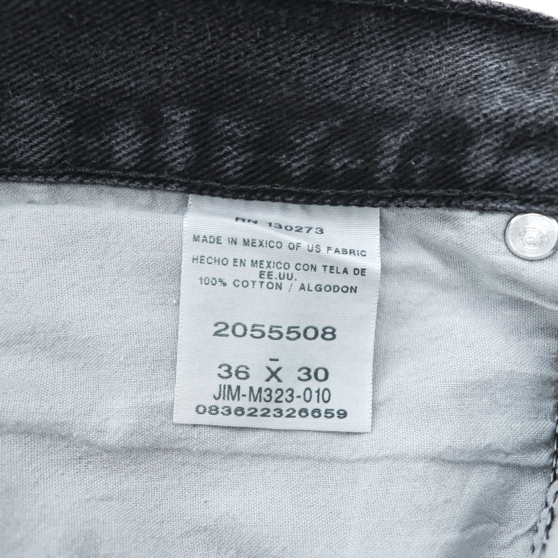 Lee ブラックデニムパンツ ジーンズ XL ブラック フェード RELAXED FIT ジッパーフライ 2055508