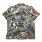 Reyn Spooner Hawaiian Traditionals Kona Coffee Print Aloha Shirt Short Sleeve Button Down Cotton Poly Vintage
