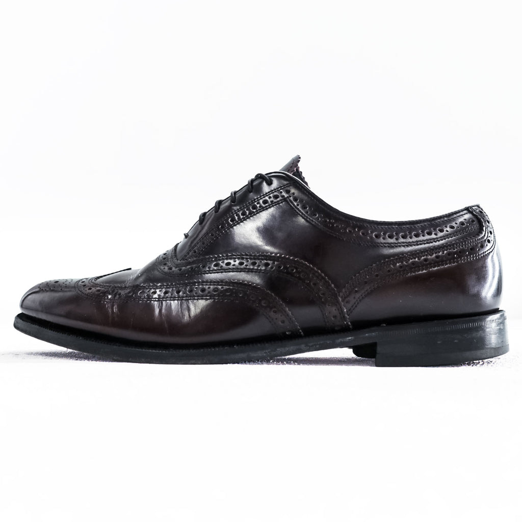 FLORSHEIM ウィングチップ レザー ドレスシューズ 革靴 27.5cm メダリオン フルブローグ Lexington 30300