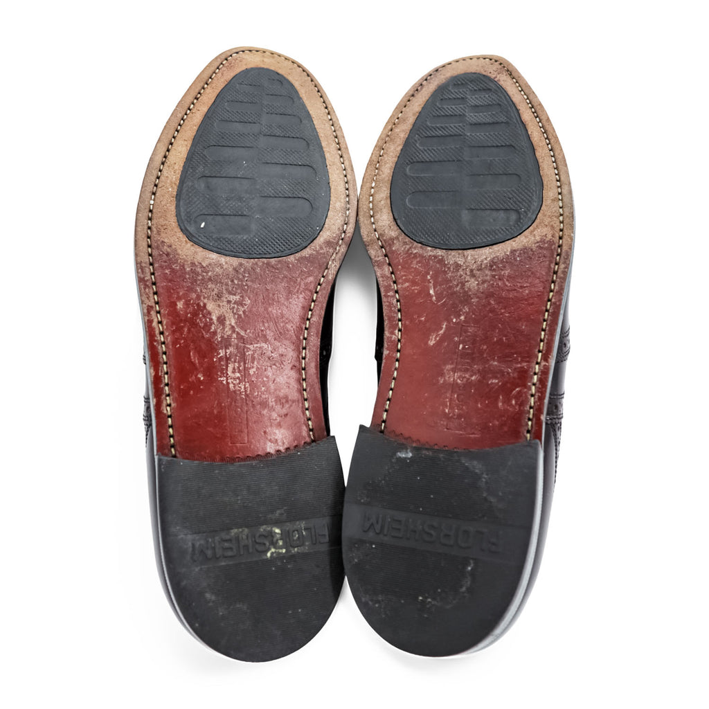 FLORSHEIM ウィングチップ レザー ドレスシューズ 革靴 27.5cm メダリオン フルブローグ Lexington 30300