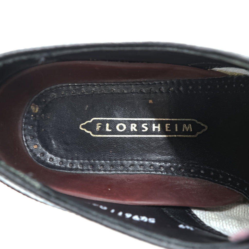 FLORSHEIM ウィングチップ レザー ドレスシューズ 革靴 27.5cm メダリオン フルブローグ Lexington 30300