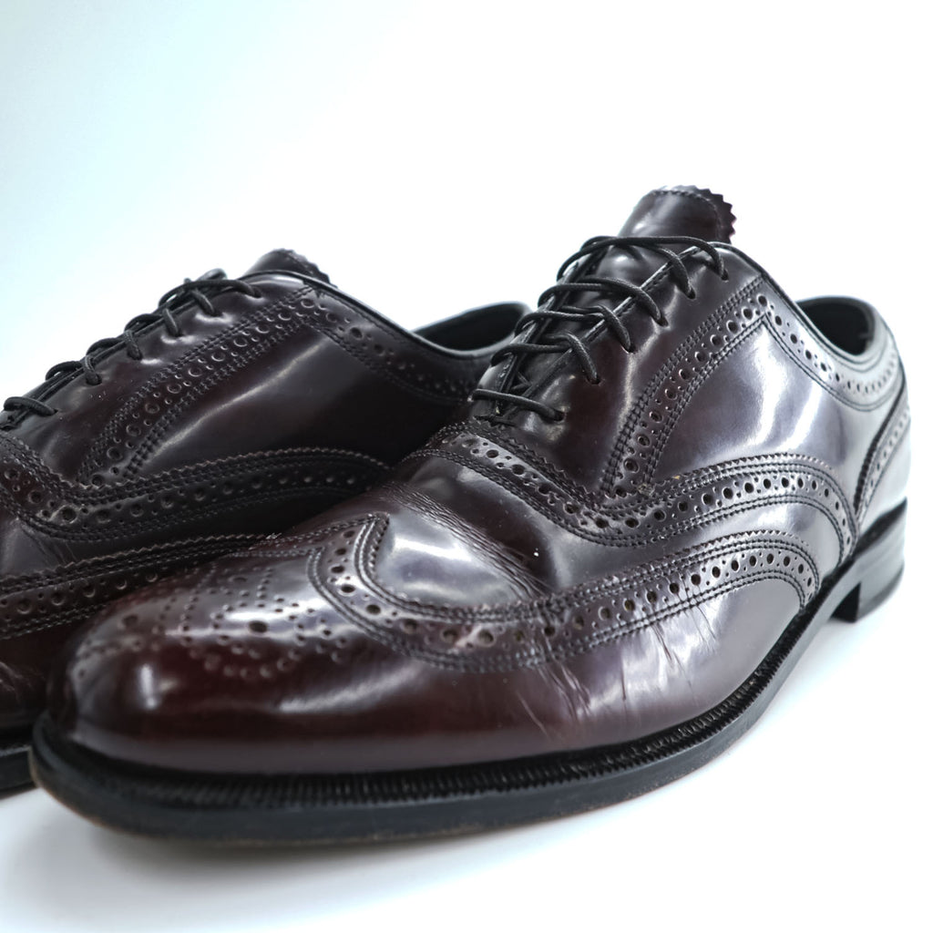 FLORSHEIM ウィングチップ レザー ドレスシューズ 革靴 27.5cm メダリオン フルブローグ Lexington 30300