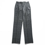 Brooks Brothers イタリア製 グレンチェック スラックス パンツ L グレー 千鳥格子 2タック プリーツ 未使用品 グレンチェック SUPER 110'S