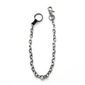 Our Legacy Ladon Keychain Wallet Chain Black Leather Metal Chain W-Ring Logo Engraved One Size