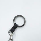 Our Legacy Ladon Keychain Wallet Chain Black Leather Metal Chain W-Ring Logo Engraved One Size