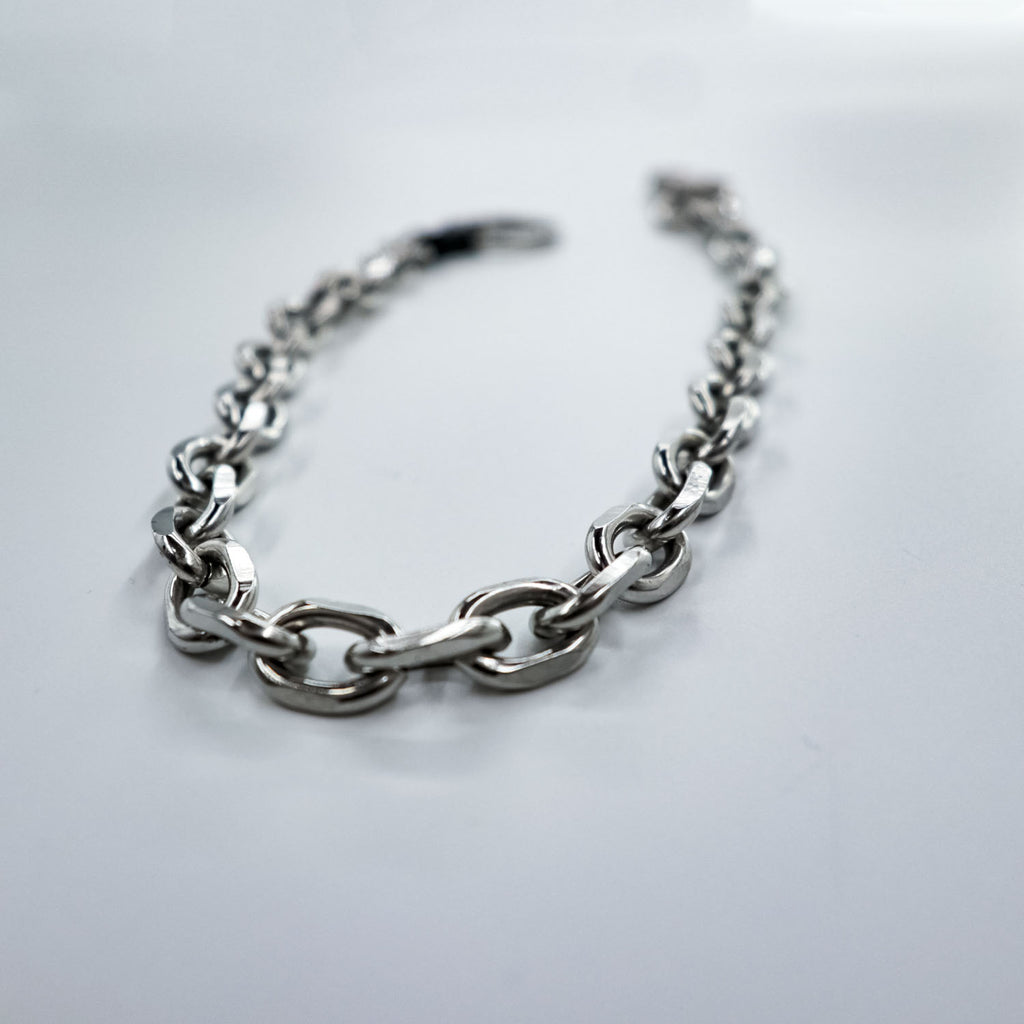 Our Legacy Ladon Keychain Wallet Chain Black Leather Metal Chain W-Ring Logo Engraved One Size