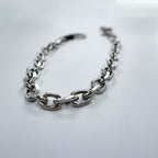 Our Legacy Ladon Keychain Wallet Chain Black Leather Metal Chain W-Ring Logo Engraved One Size