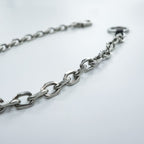 Our Legacy Ladon Keychain Wallet Chain Black Leather Metal Chain W-Ring Logo Engraved One Size