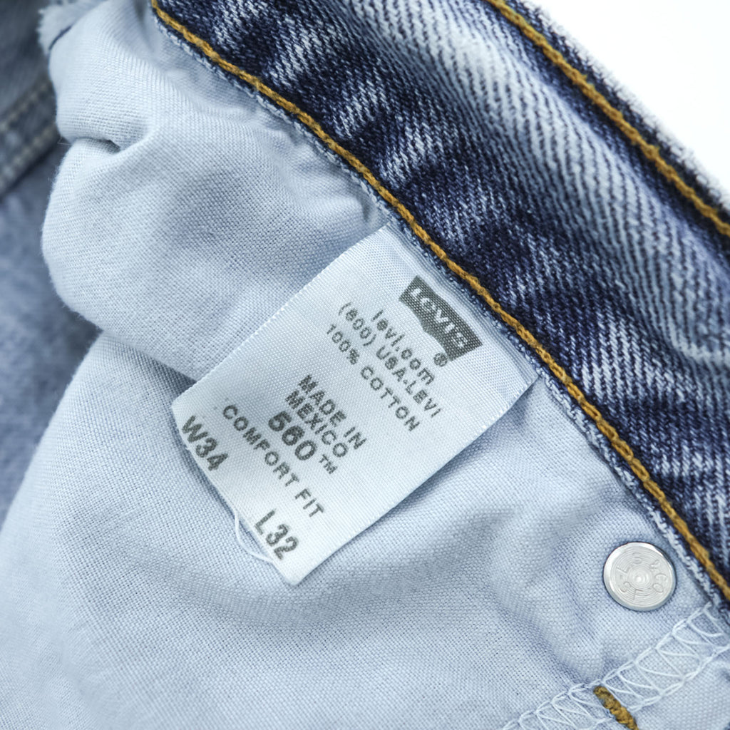 Levi's 00年代 ヴィンテージ 560 デニムパンツ ジーンズ L インディゴ COMFORT FIT USAモデル ジッパーフライ 005604886