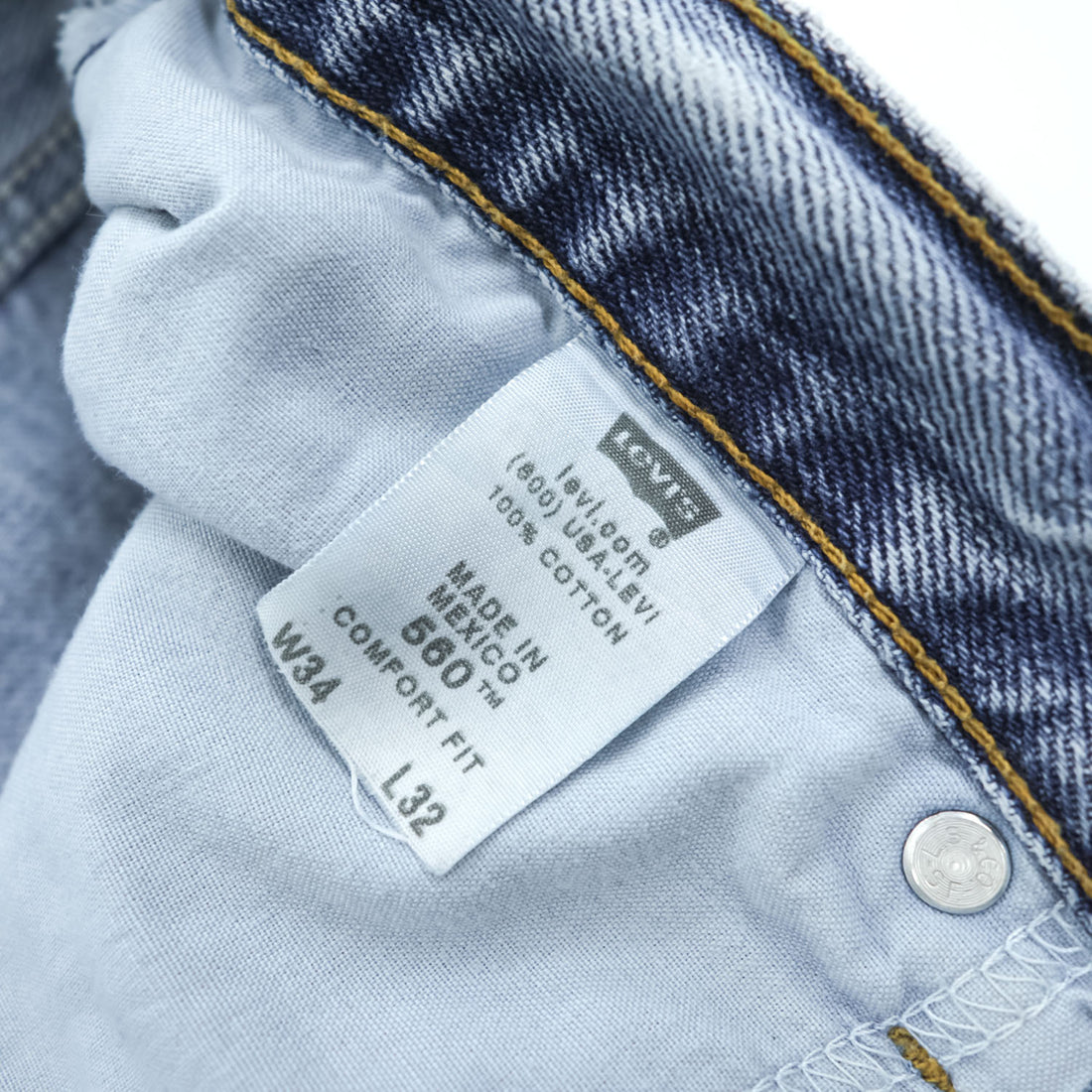 Levi's 00年代 ヴィンテージ 560 デニムパンツ ジーンズ L インディゴ COMFORT FIT USAモデル ジッパーフライ 005604886