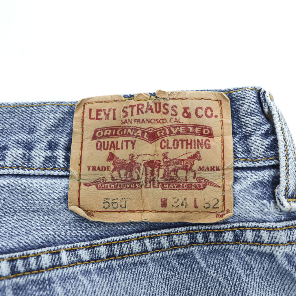 Levi's 00年代 ヴィンテージ 560 デニムパンツ ジーンズ L インディゴ COMFORT FIT USAモデル ジッパーフライ 005604886