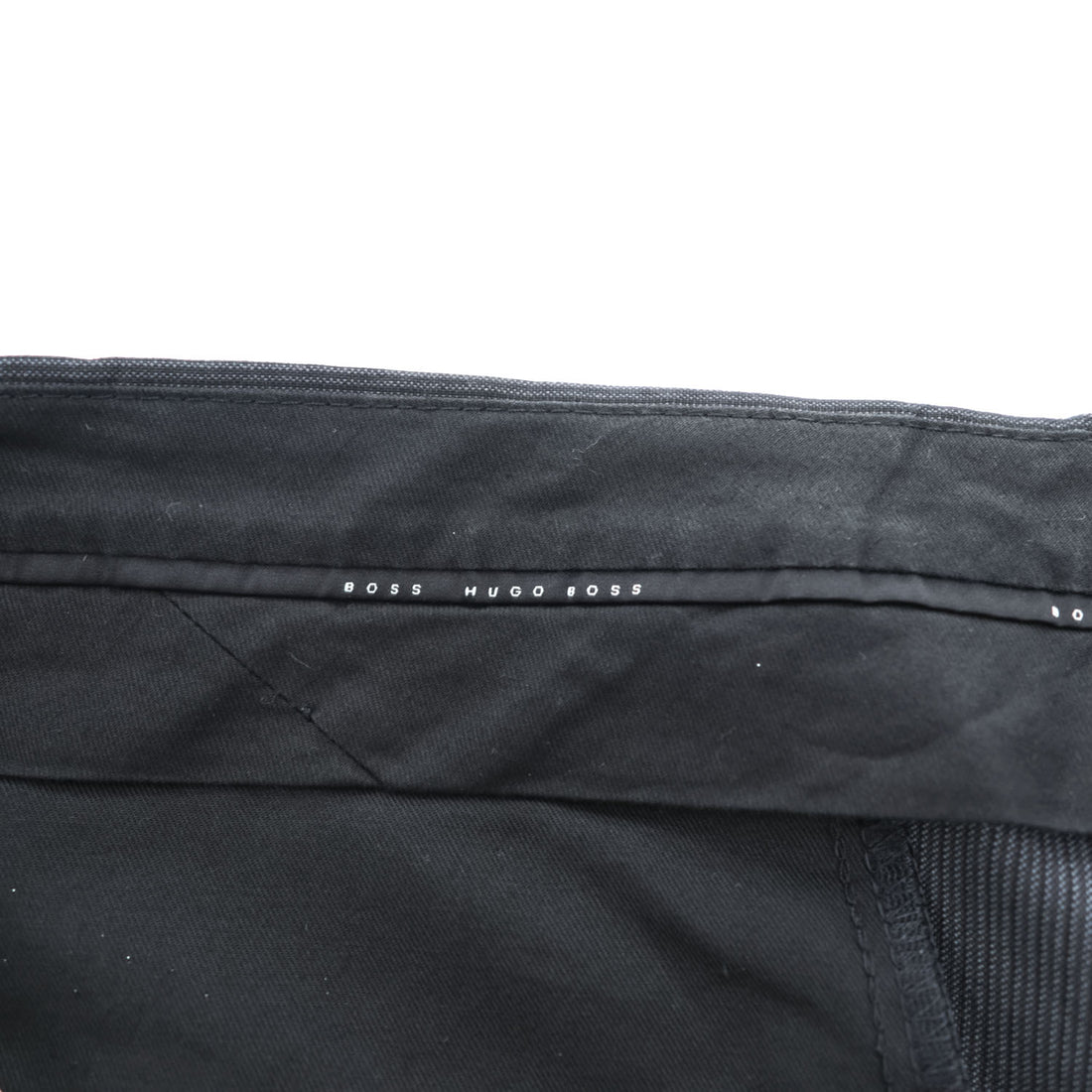 HUGO BOSS スラックス ストレッチ ドレスパンツ XL グレー センタープレス
