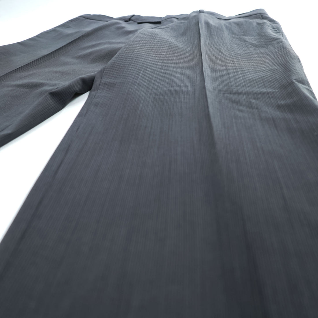 HUGO BOSS スラックス ストレッチ ドレスパンツ XL グレー センタープレス