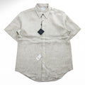 Brooks Brothers リネン 半袖シャツ L ベージュ 麻100% REGENT BAIRD McNUTT IRISH LINEN 未使用品 ボタンダウン