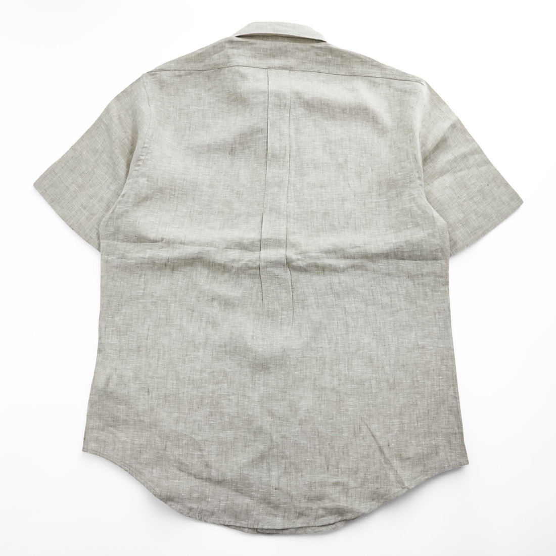 Brooks Brothers リネン 半袖シャツ L ベージュ 麻100% REGENT BAIRD McNUTT IRISH LINEN 未使用品 ボタンダウン