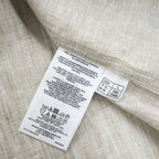 Brooks Brothers リネン 半袖シャツ L ベージュ 麻100% REGENT BAIRD McNUTT IRISH LINEN 未使用品 ボタンダウン