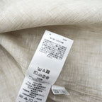 Brooks Brothers リネン 半袖シャツ L ベージュ 麻100% REGENT BAIRD McNUTT IRISH LINEN 未使用品 ボタンダウン