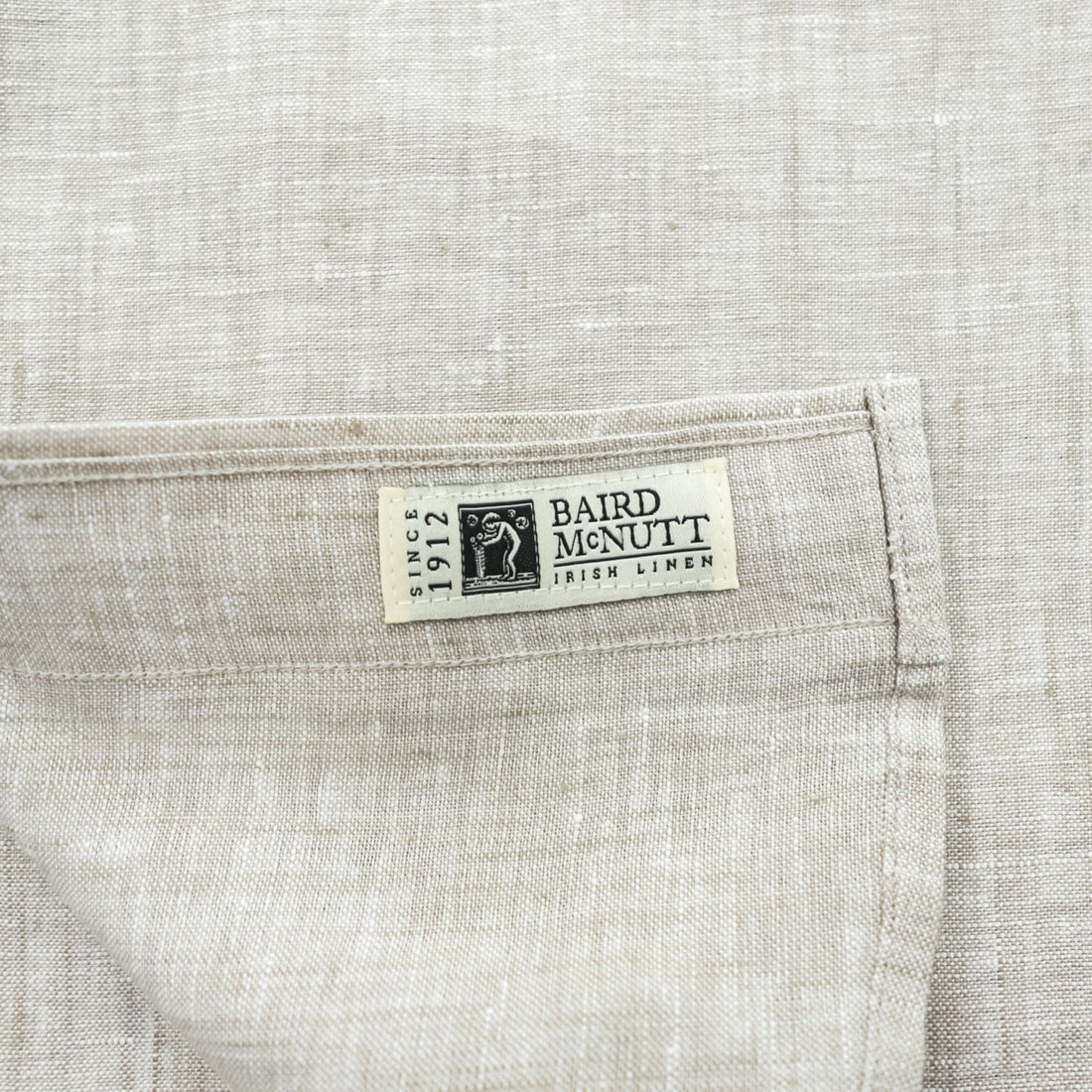 Brooks Brothers リネン 半袖シャツ L ベージュ 麻100% REGENT BAIRD McNUTT IRISH LINEN 未使用品 ボタンダウン
