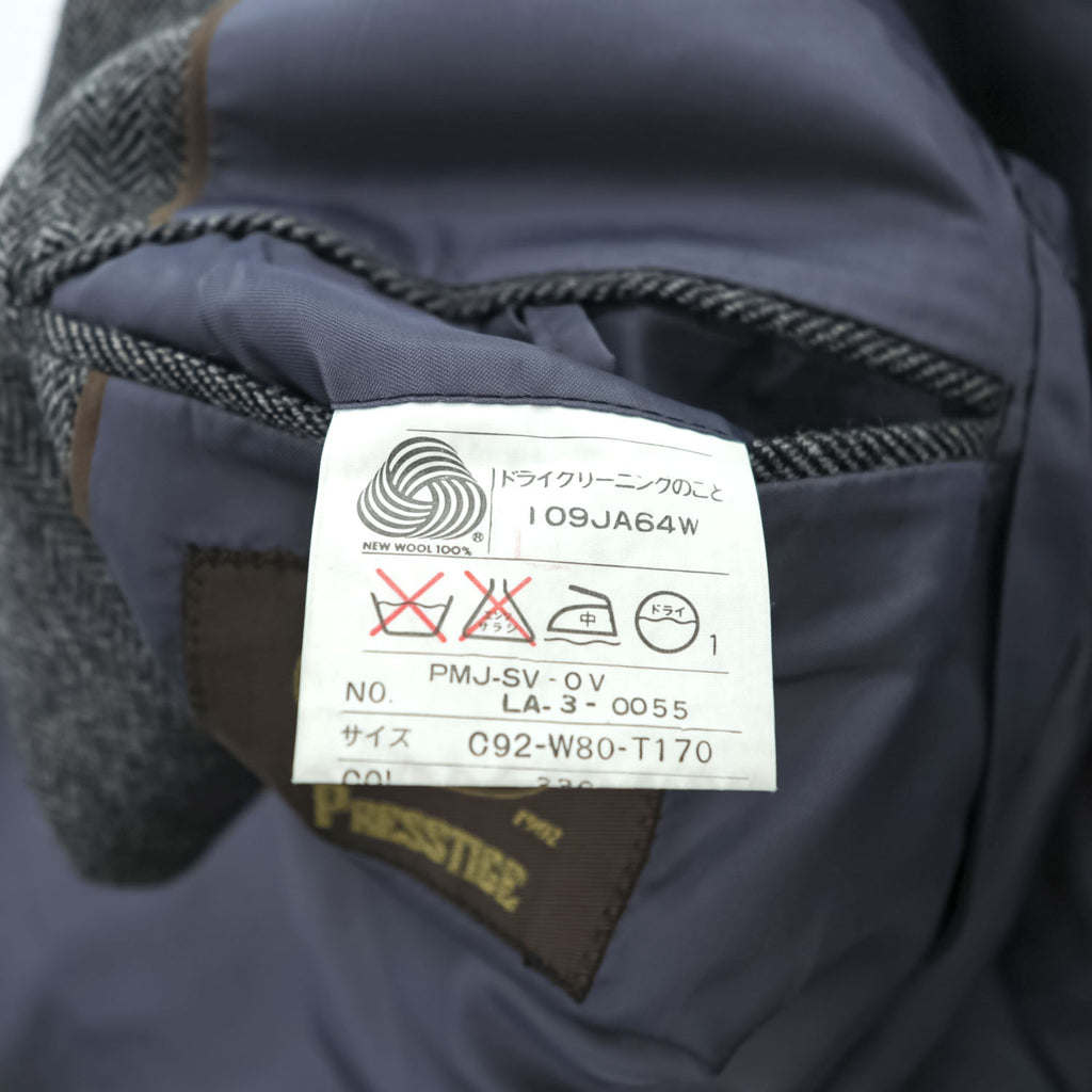 J.PRESS 日本製 セットアップ スーツ M グレー ツイード ヘリンボーン PRESSTIGE