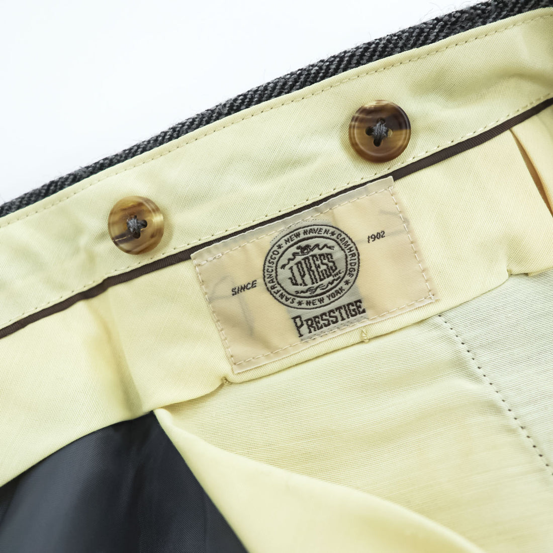 J.PRESS 日本製 セットアップ スーツ M グレー ツイード ヘリンボーン PRESSTIGE