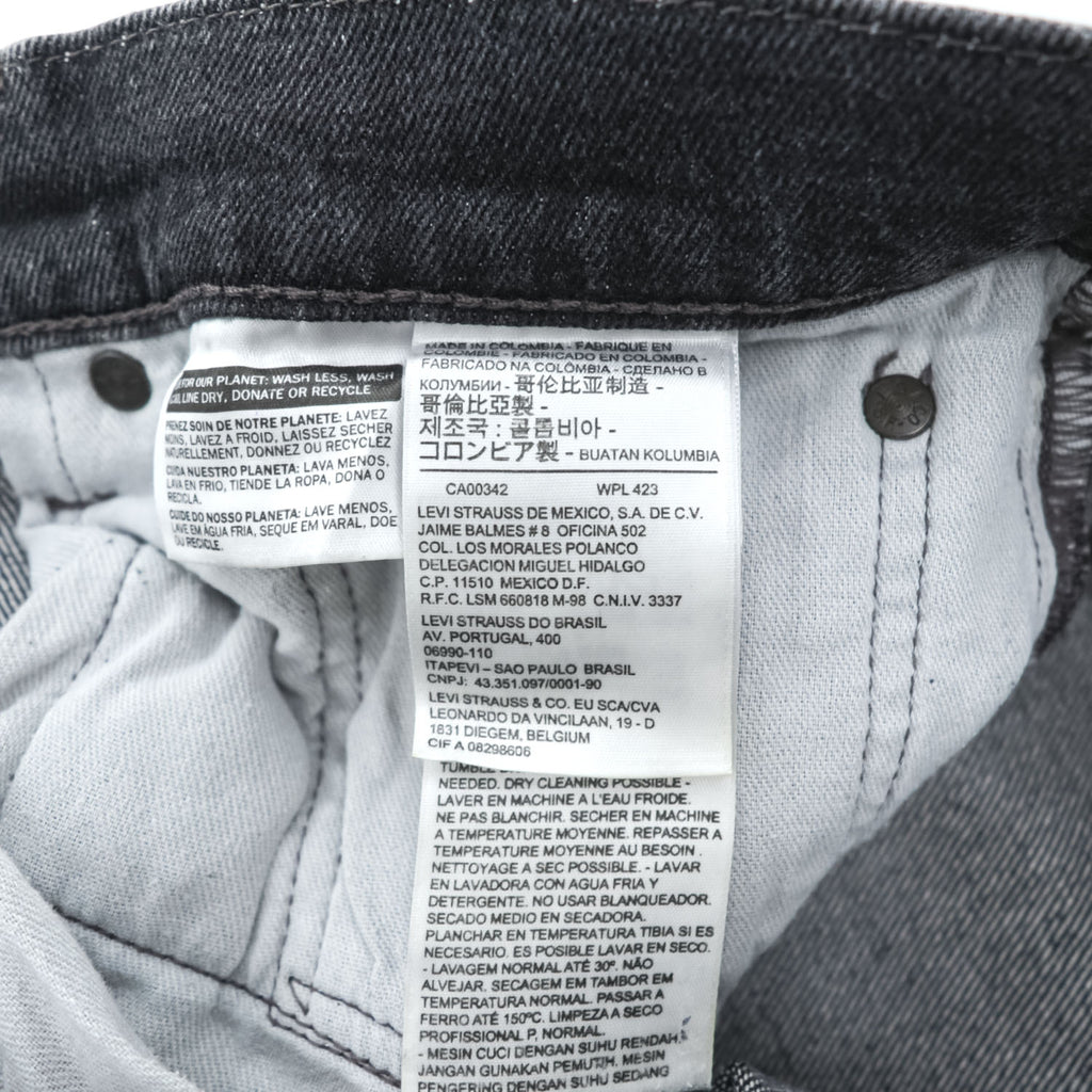 Levi's 505C ブラックデニム ジーンズ L ブラックフェード レザーパッチ ジッパーフライ 28427-0001