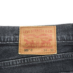 Levi's 505C ブラックデニム ジーンズ L ブラックフェード レザーパッチ ジッパーフライ 28427-0001