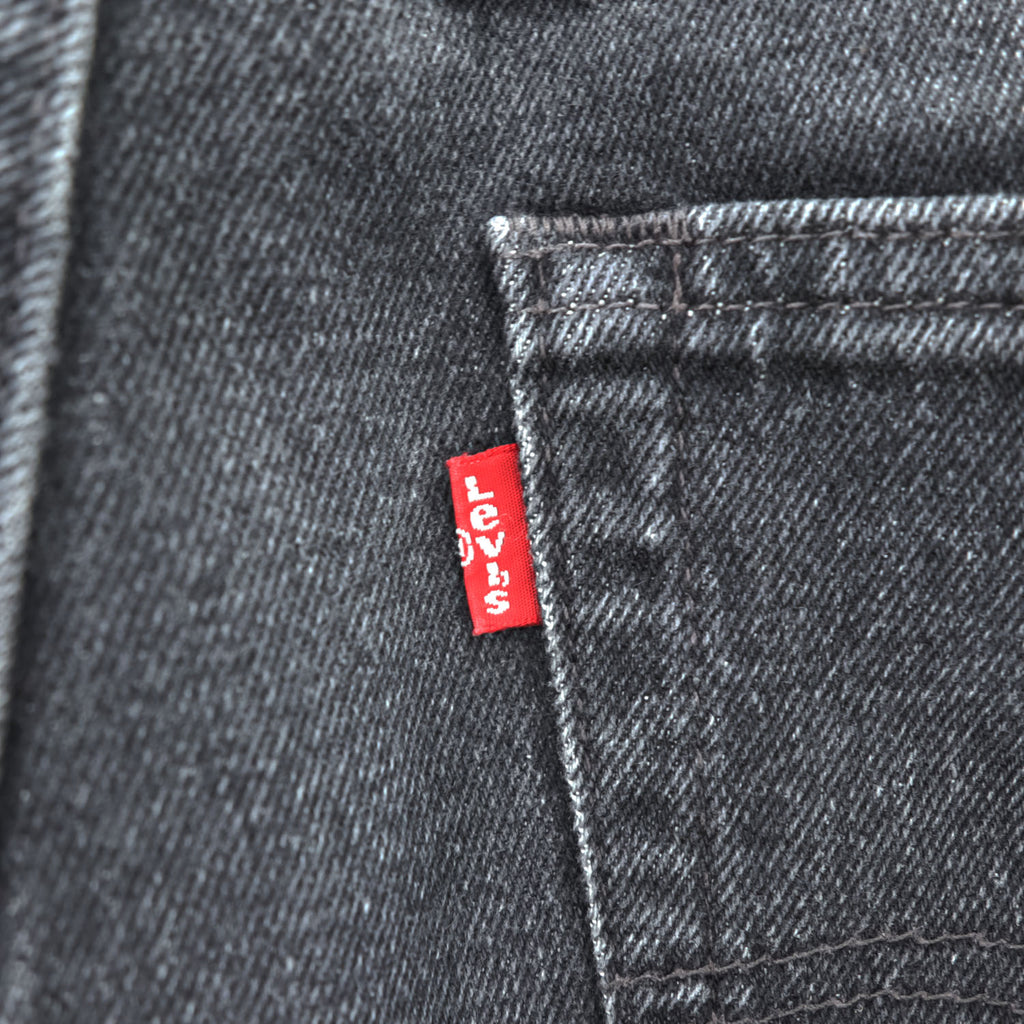 Levi's 505C ブラックデニム ジーンズ L ブラックフェード レザーパッチ ジッパーフライ 28427-0001