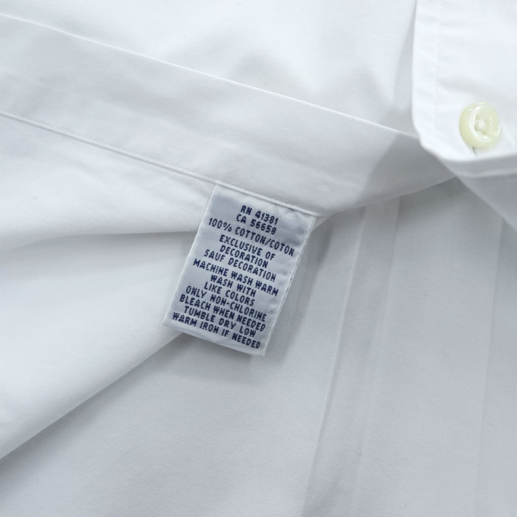 Ralph Lauren White Cotton Button Down Shirt XL Pony Logo Long Sleeve Made in Philippines