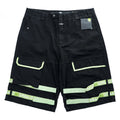 MARITHE + FRANCOIS GIRBAUD 00年代 シャトルショーツ ショートパンツ XL ブラック Taped Para Shuttle Short バギー カーゴ リーフグリーン テープ 8DP27N 未使用品