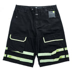 MARITHE + FRANCOIS GIRBAUD 00年代 シャトルショーツ ショートパンツ XL ブラック Taped Para Shuttle Short バギー カーゴ リーフグリーン テープ 8DP27N 未使用品