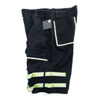 MARITHE + FRANCOIS GIRBAUD 00年代 シャトルショーツ ショートパンツ XL ブラック Taped Para Shuttle Short バギー カーゴ リーフグリーン テープ 8DP27N 未使用品
