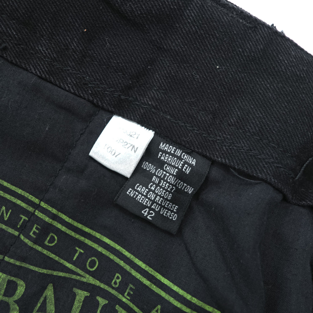MARITHE + FRANCOIS GIRBAUD 00年代 シャトルショーツ ショートパンツ XL ブラック Taped Para Shuttle Short バギー カーゴ リーフグリーン テープ 8DP27N 未使用品