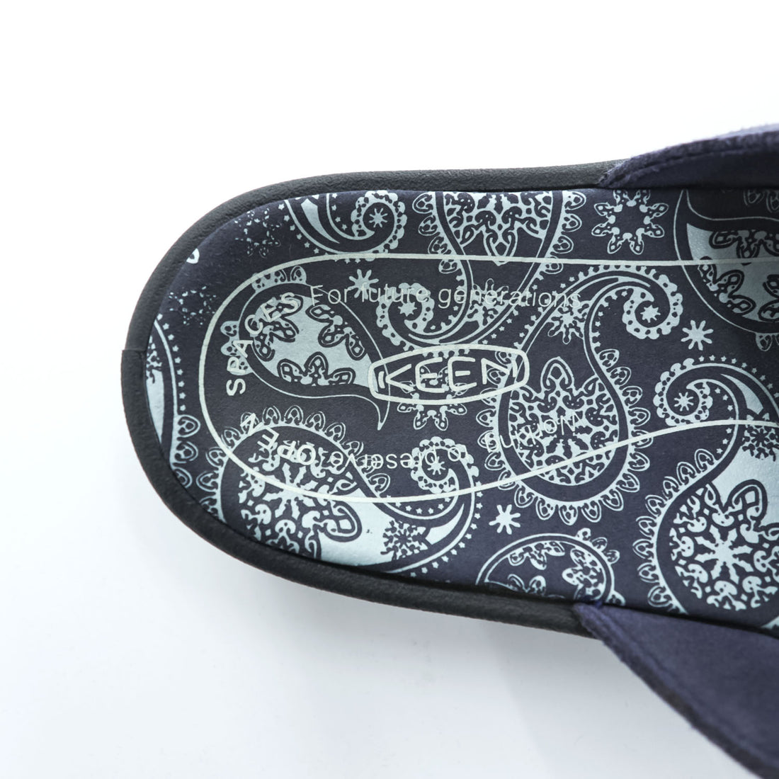 KEEN ユニーク UNEEK 2 SLIDE スライドサンダル 27cm ネイビー TOKYOHEMPCONNECTION THC ドローコード ペイズリー柄 1026017