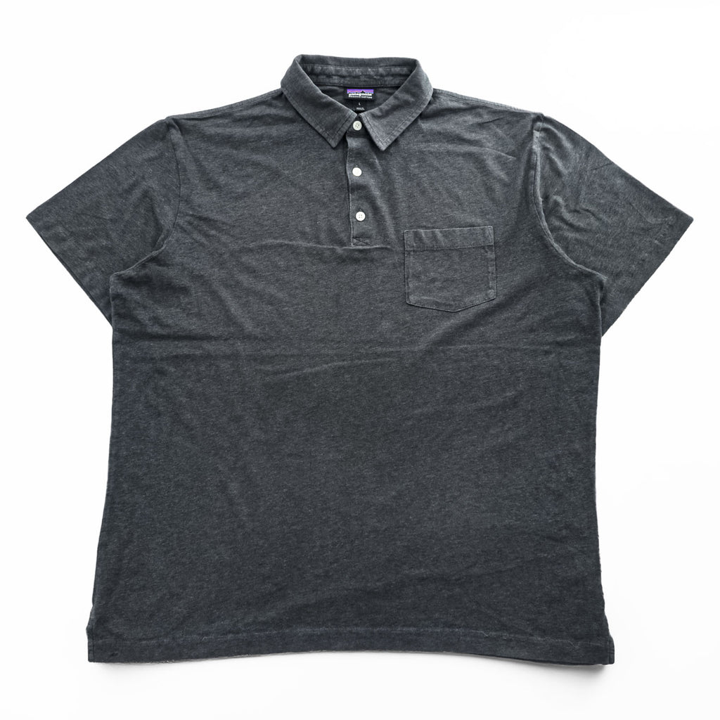 Patagonia オーガニックコットン 半袖 ポロシャツ L グレー Squeaky Clean Polo