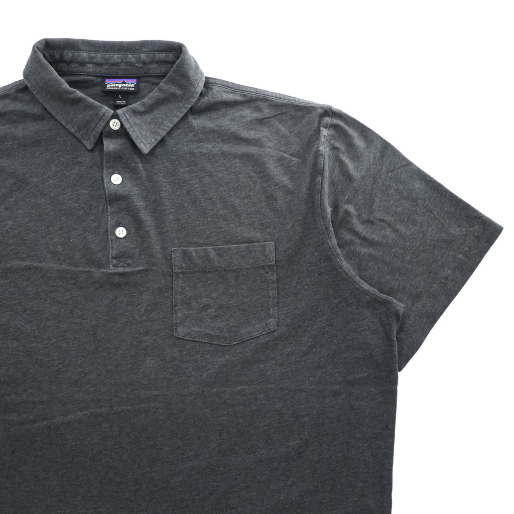 Patagonia オーガニックコットン 半袖 ポロシャツ L グレー Squeaky Clean Polo