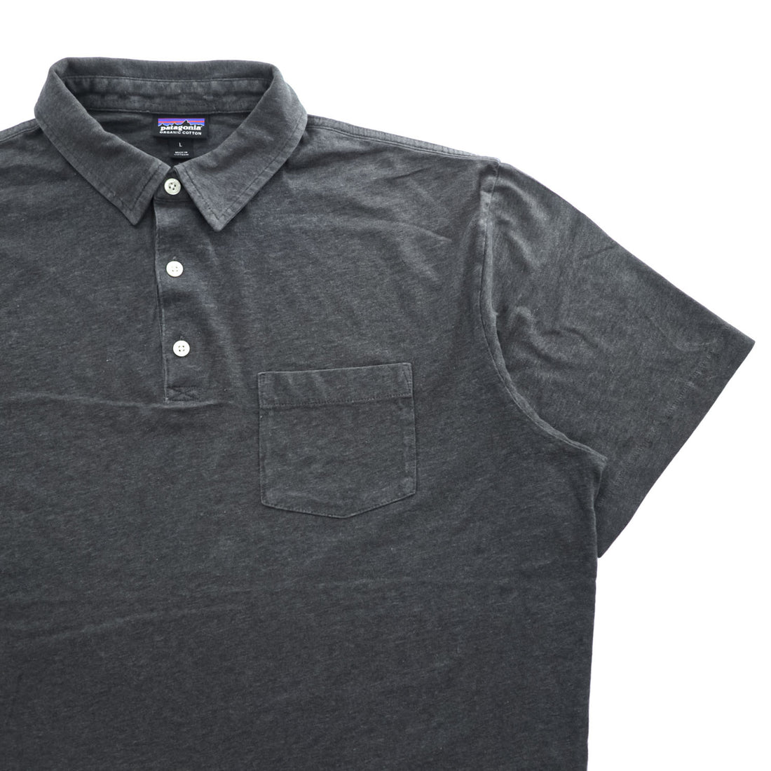 Patagonia オーガニックコットン 半袖 ポロシャツ L グレー Squeaky Clean Polo