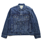 Polo Ralph Lauren デニムジャケット Gジャン XL インディゴ ブルー ヴィンテージ加工 3rdタイプ トラッカージャケット