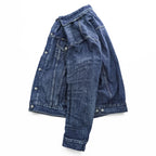 Polo Ralph Lauren デニムジャケット Gジャン XL インディゴ ブルー ヴィンテージ加工 3rdタイプ トラッカージャケット