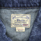 Polo Ralph Lauren デニムジャケット Gジャン XL インディゴ ブルー ヴィンテージ加工 3rdタイプ トラッカージャケット