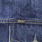 Polo Ralph Lauren デニムジャケット Gジャン XL インディゴ ブルー ヴィンテージ加工 3rdタイプ トラッカージャケット