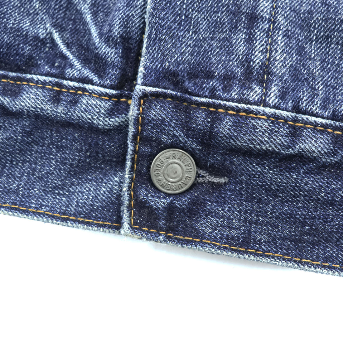 Polo Ralph Lauren デニムジャケット Gジャン XL インディゴ ブルー ヴィンテージ加工 3rdタイプ トラッカージャケット