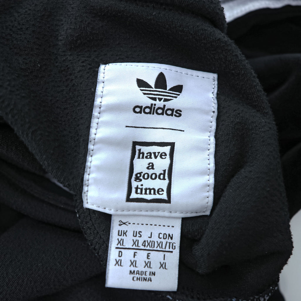 adidas Originals x Have A Good Time Velour Track Pants Black 3 Stripe HAGT Men XL DZ9234