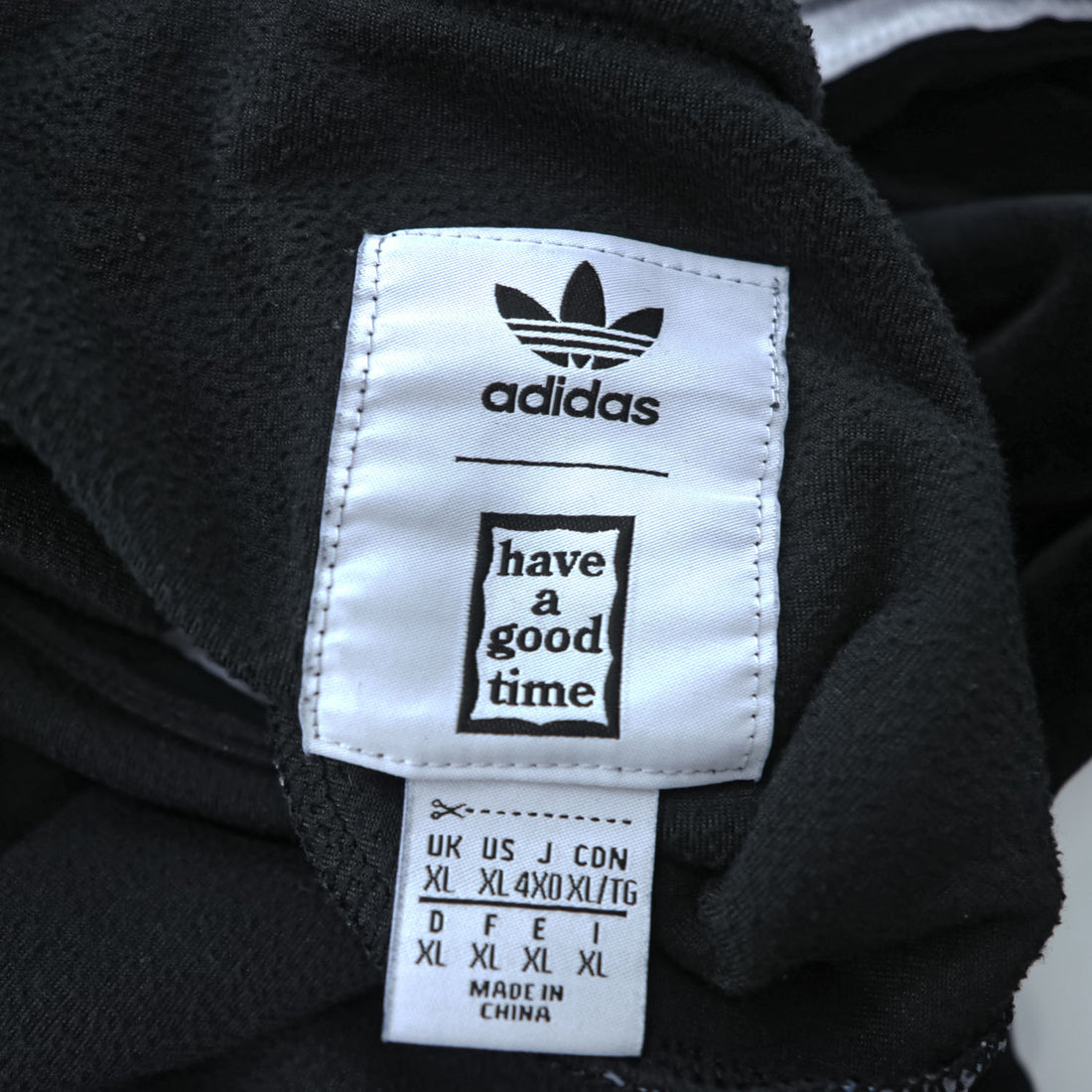 adidas Originals x Have A Good Time Velour Track Pants Black 3 Stripe HAGT Men XL DZ9234