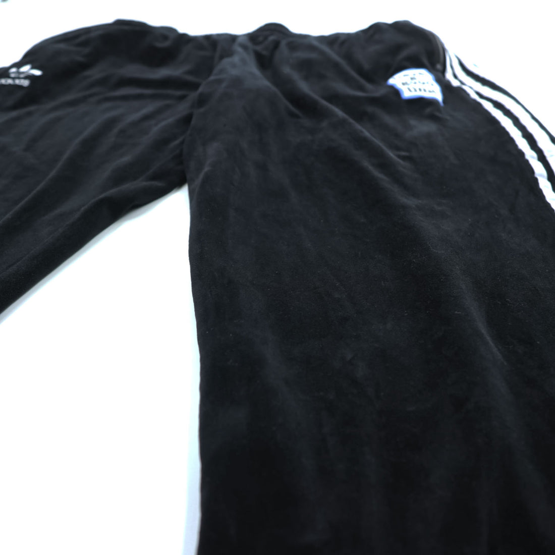 adidas Originals x Have A Good Time Velour Track Pants Black 3 Stripe HAGT Men XL DZ9234