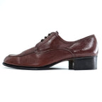 Peldir by Pellet France Burgundy Leather U Tip Derby Shoes 8.5 Vintage