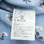 JUNYA WATANABE MAN COMME des GARCONS レーヨン 半袖シャツ XS ブルー 総柄 花柄 切り替え 日本製 WS-B040