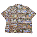reyn spooner 90年代 ヴィンテージ アロハシャツ レーヨン半袖シャツ XL ベージュ 総柄 Guy Buffet Collection ボックス