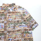 reyn spooner 90年代 ヴィンテージ アロハシャツ レーヨン半袖シャツ XL ベージュ 総柄 Guy Buffet Collection ボックス