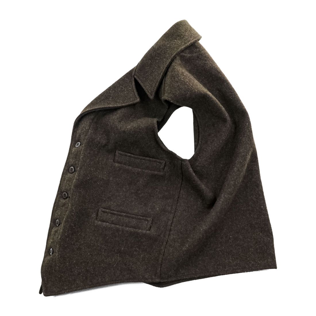 FILSON USA製 ウール ウエスタンベスト XL オリーブ ブラウン マッキノー 4ポケット ラペルカラー
