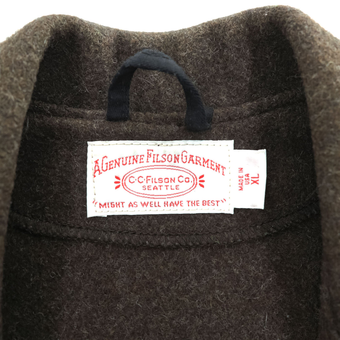 FILSON USA製 ウール ウエスタンベスト XL オリーブ ブラウン マッキノー 4ポケット ラペルカラー